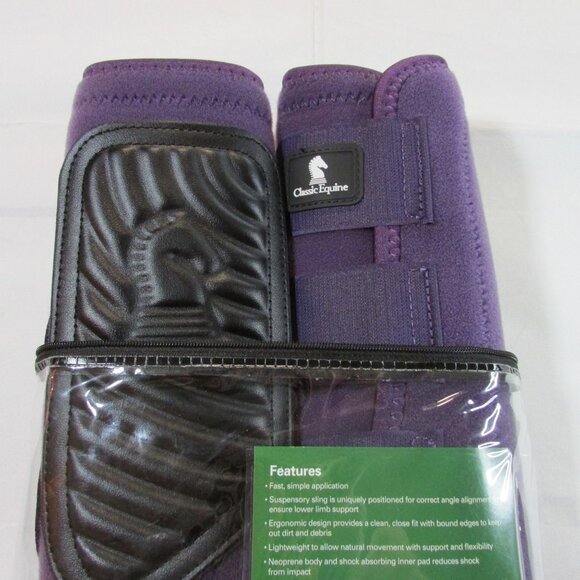 Classic Equine Classic Fit Protective Boot Hind CF200 Eggplant Large - Picture 5 of 5